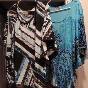 2 JM Collection butterfly tops XL